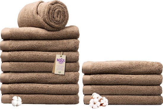 Miss Towels - Hotelhanddoek - Kastanjebruin - 70x140 - 8+4 Bundel