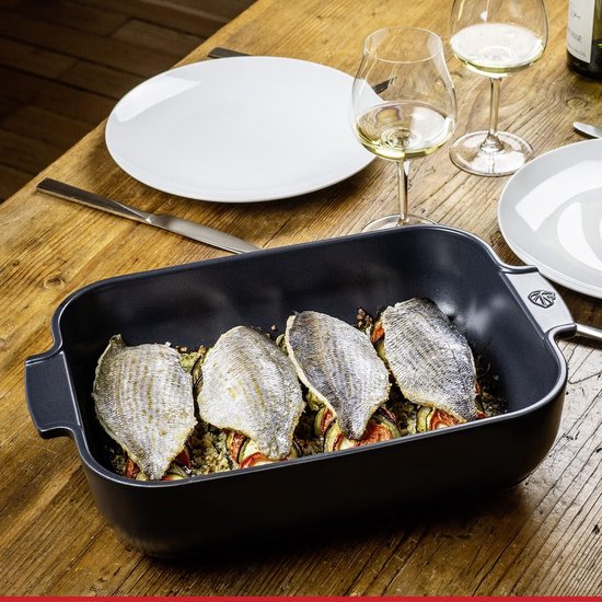 Ovenschaal Peugeot Appolia Rechthoekig Saffraangeel 34 cm | Kookexpert