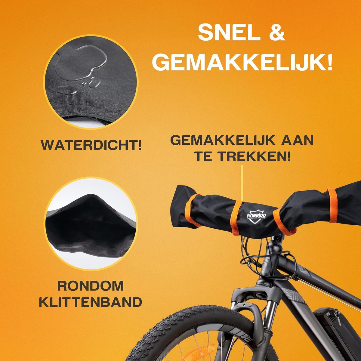 Stuurbeschermhoes voor Ebike Transport - Waterdicht & Robuust - Achterdrager Fietshoes - Regenbescherming