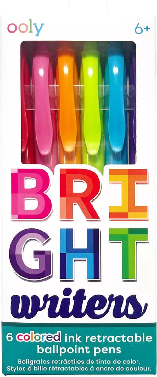 Ooly - Bright Writers - Gekleurde ballpoint pennen - 6 Kleuren