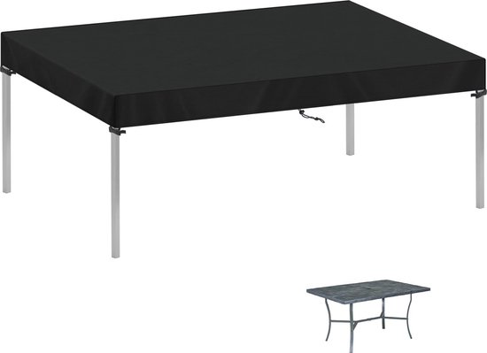 Enzeno Tuintafelhoes Waterdichte,180x100x74cm Tuinmeubelafdekking Outdoor Tafelhoes,420D Oxford-Stof Tuinmeubelhoes,Beschermhoes voor Tuinmeubelen Winddicht Afdekhoes voor Tafel en Stoelen