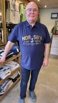 North 56 Polo Blauw Maat 5XL Plussize