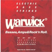Warwick bas snaren,4er,45-105,rood Stainless Steel - Snarenset voor 4-string basgitaar