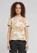 Urban Classics - Camo Regular Dames T-shirt - L - Beige