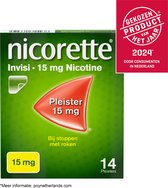 Nicorette Invisi Pleisters - 15mg - 1 x 14 stuks - nicotinevervanger - stoppen met roken