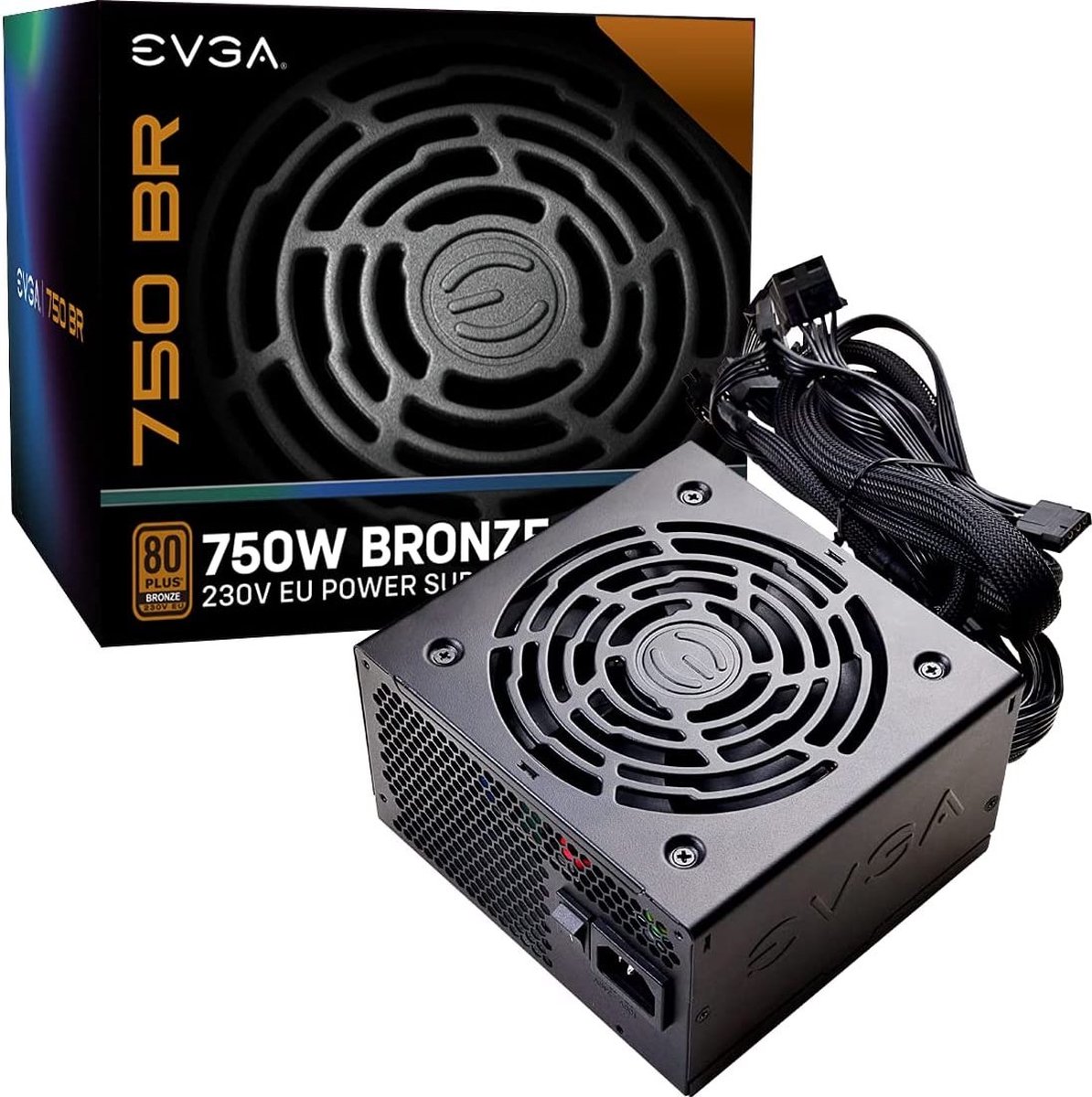 EVGA 100-BR-0750-K2 power supply unit 750 W 24-pin ATX ATX Zwart