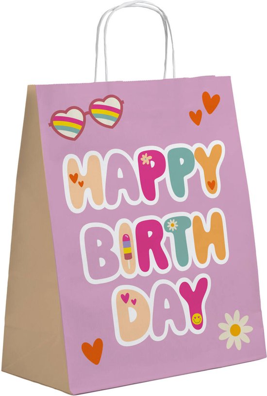 16 Happy Crazy Birthday Servietten - Bunte Geburtstagsservietten 25x25cm