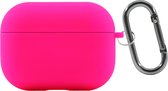 Case geschikt voor Airpods Pro / Pro 2 beschermhoes - Hoesje geschikt voor Airpods Pro / Pro 2 siliconen case - Optimale bescherming - Neon roze