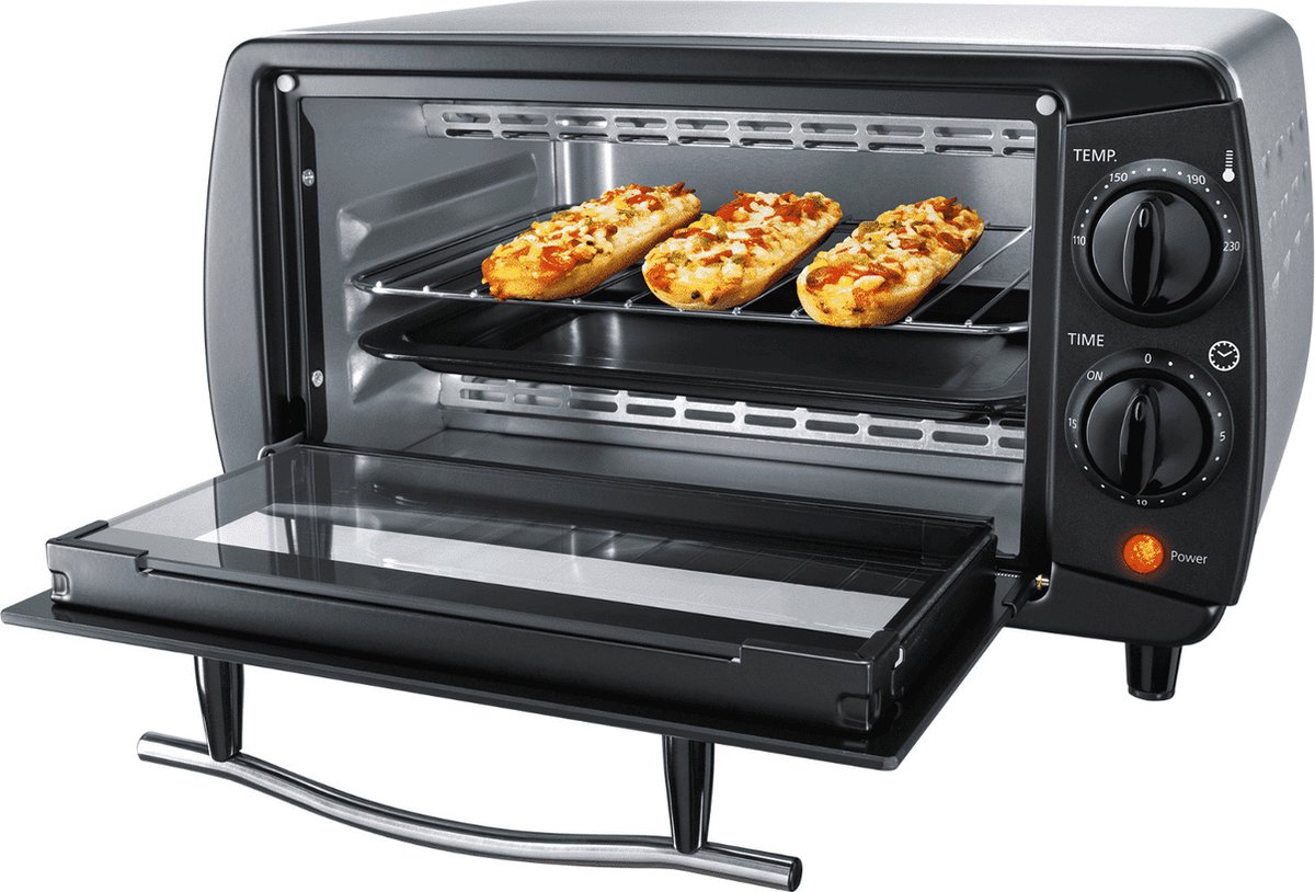 Steba KB9.2 - vrijstaande compacte oven - 9 liter - 800 Watt - timer - RVS behuizing - Zwart – foto 6