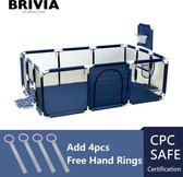 Brivia Baby Box - Indoor Baby Corralitos - Veiligheidsbarrières - Basketbal Baby Activiteit Gym - Inclusief 4 Ringen - Grote Parken Voor Baby Groundbox Hek - CPC Safe