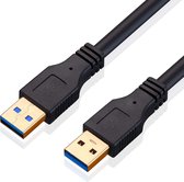 Qost - USB-A 3.0 naar USB-A 3.0 - 1 Meter- 5 Gbps - Datakabel - USB Verlengkabel - Vergulde contacten