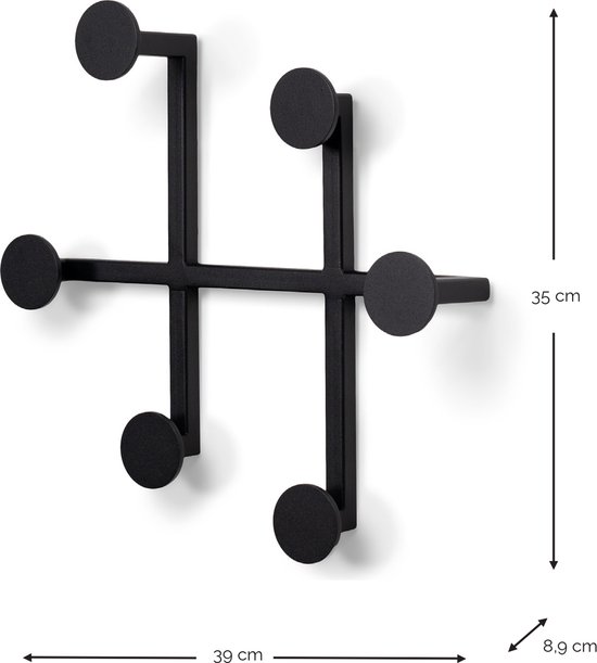 Hartmann-Knöpfe Moderno Colore Nero con Bottoni in plastica Argento 2 Fori Giacca Cappotto 50 mm x 14 mm (5 Pezzi