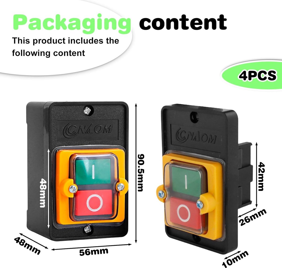 Gebildet Lot de 12 micro-interrupteurs de fin de course V-155-1C25 avec charnière courte, bouton
