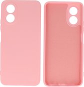 Hoesje Geschikt voor OPPO A78 4G - Fashion Telefoonhoesje Backcover - Siliconen Hoesje - Roze