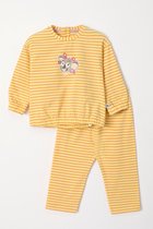Woody pyjama baby meisjes - geel/lila gestreept - koala - 241-10-PZB-Z/932 - maat 74