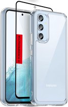Nuvex Hoesje Geschikt voor Samsung Galaxy A54 Transparant Telefoonhoesje - Anti-Shock Case Cover met 2x Screenprotector