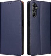 Luxe BookCover Hoes Etui geschikt voor Samsung Galaxy A15 - 5G Blauw