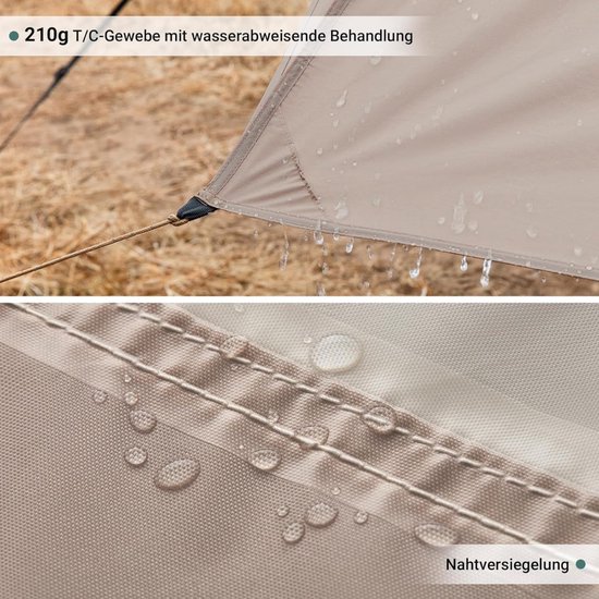Tent - Bergen - Wandtent - 5 Pers - Campingtent - Panorama Dak — afbeelding 3
