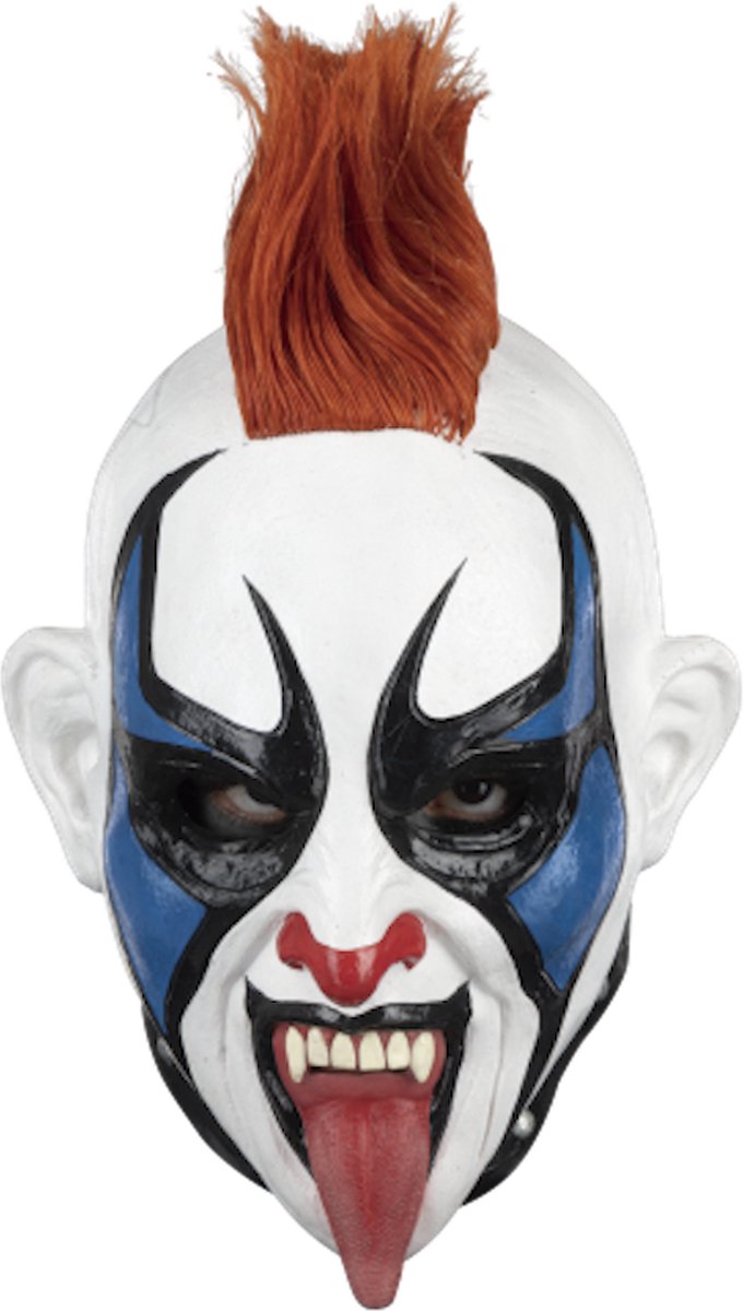 Partychimp Psycho Clown Masker Halloween Eng Horror Clown Volledig Hoofdmasker voor bij Halloween Kostuum Volwassenen Carnaval - Latex - One size