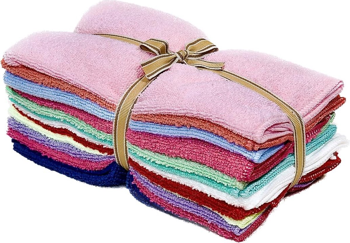 Goedkoopste Allround doekset, 38 x 40 cm, 12 stuks, microvezeldoeken, poetsdoeken voor een streepvrij resultaat, multifunctionele doeken microvezel voor het reinigen van alle materialen en oppervlakken