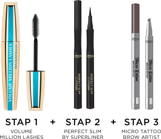 L’Oréal Paris Volume Million Lashes Waterproof mascara - Classic - Black Waterproof - Zwart - 10.7ml