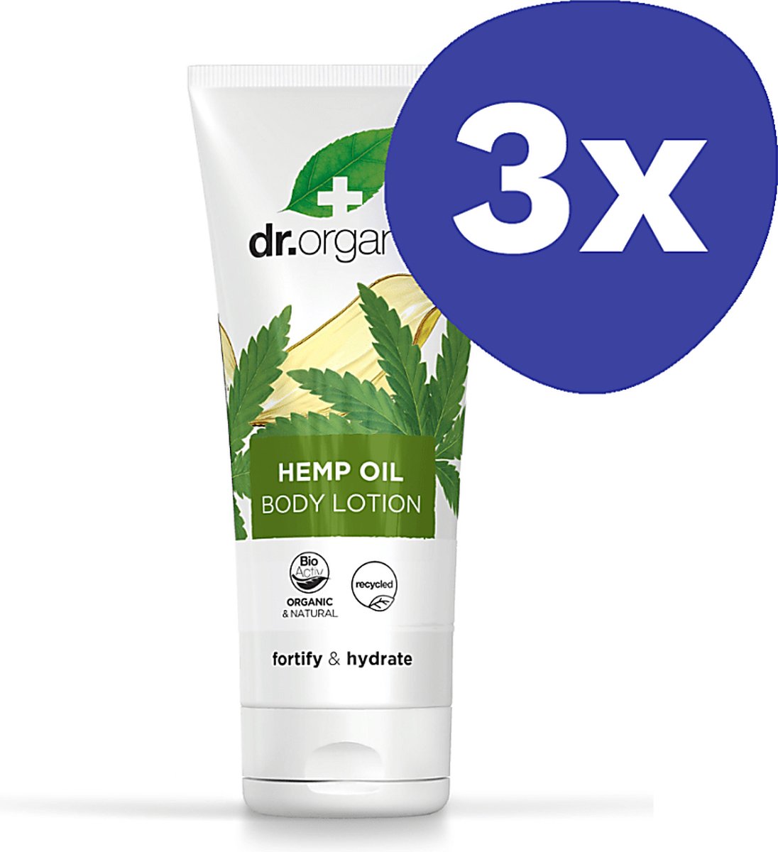 Dr Organic Hennep Olie Bodylotion (3x 200ml)