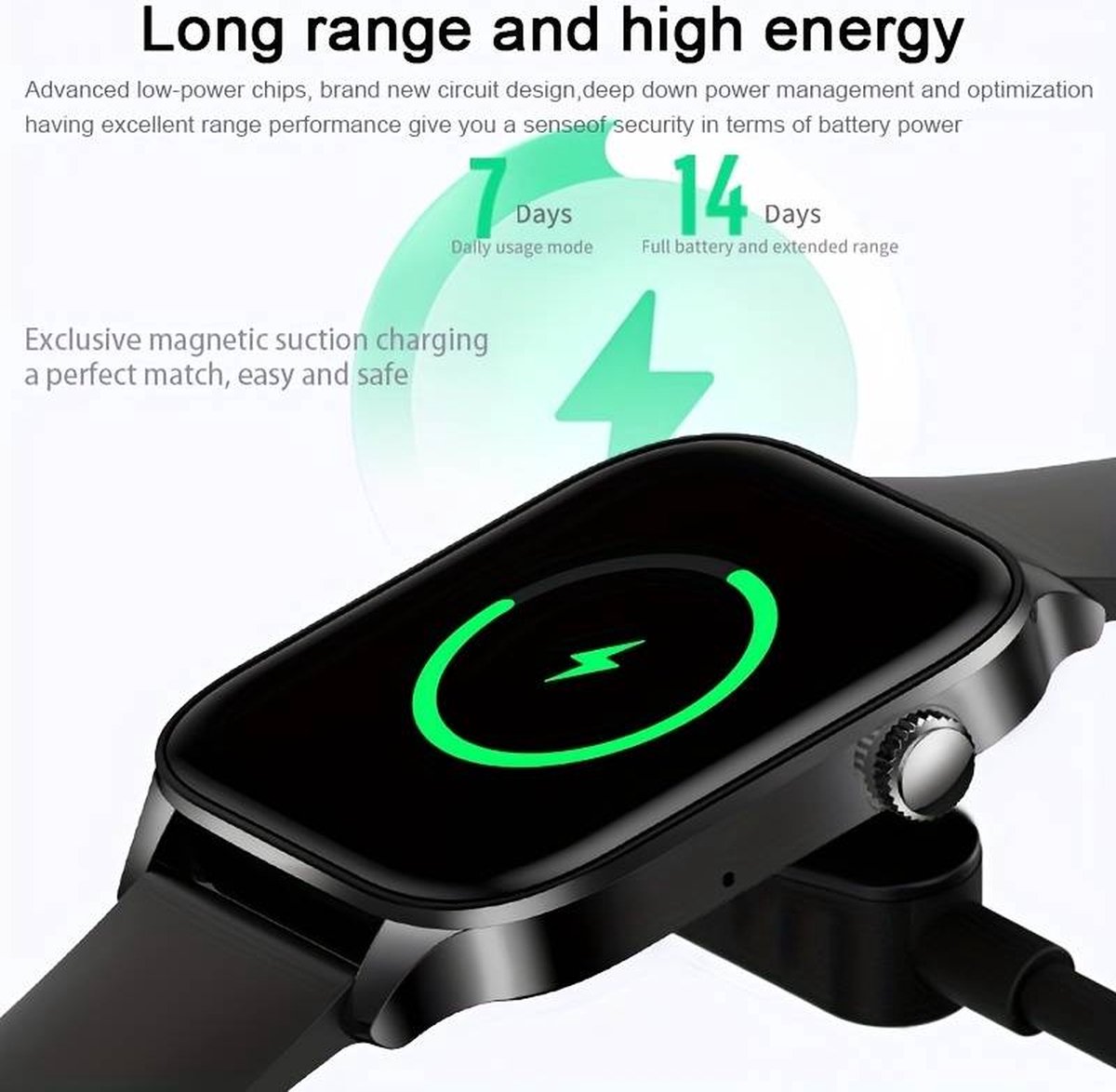 Afbeelding 2 van TD Smartwatch Fitness Zwart