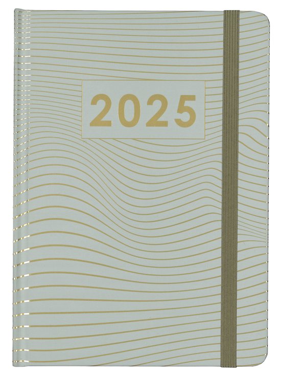 Foto: Mgpcards a5 agenda 2025 sluiting elastiek weekoverzicht 1w 2p salie groen ruime vakken 14 8 x 21 cm