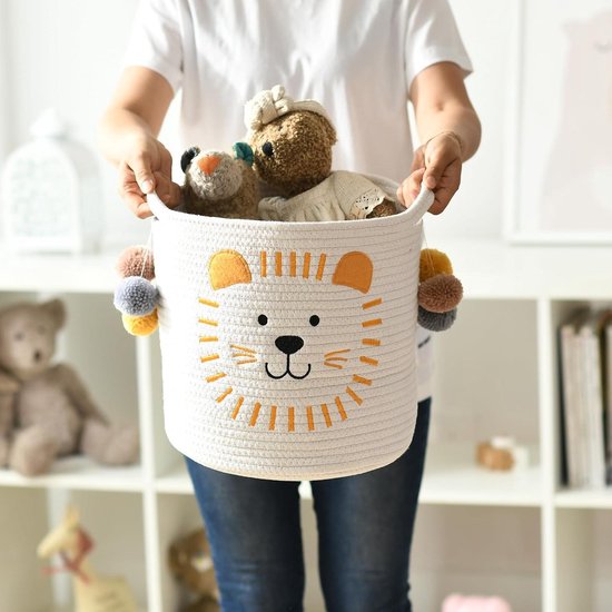 HMF Opbergmand met handgrepen, mand voor kinderkamer