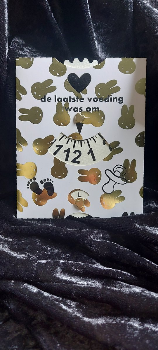 Voedingsschijf konijntjes goud, Voedingskaart, hulp schijf voeding, Borstvoeding, Cadeau, Kraam cadeau, Baby, Babyshower, Voedingskaart
