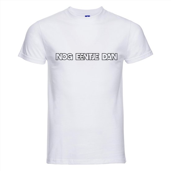 Nog eentje dan T-shirt - 100% Katoen - Maat 4XL - Classic Fit - Wit