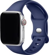 Bracelet en Siliconen Innerlight® adapté à Apple Watch - Blauw Marine - 42/ 44/45 mm - M/L - Convient pour Apple Watch Series 1 2 3 4 5 6 SE 7 8
