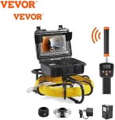 Vevor - Dvr - Opname - Pijp Inspectie Camera - Met 512Hz Locator - Ip68 - Zwart - Geel - 91M - Met haspel