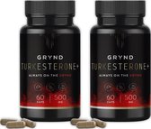 Turkesterone 2-Pack - 1000 MG - 100% Puur - Testosterone Booster - Vervanger voor Tongkat Ali - 60 Capsules