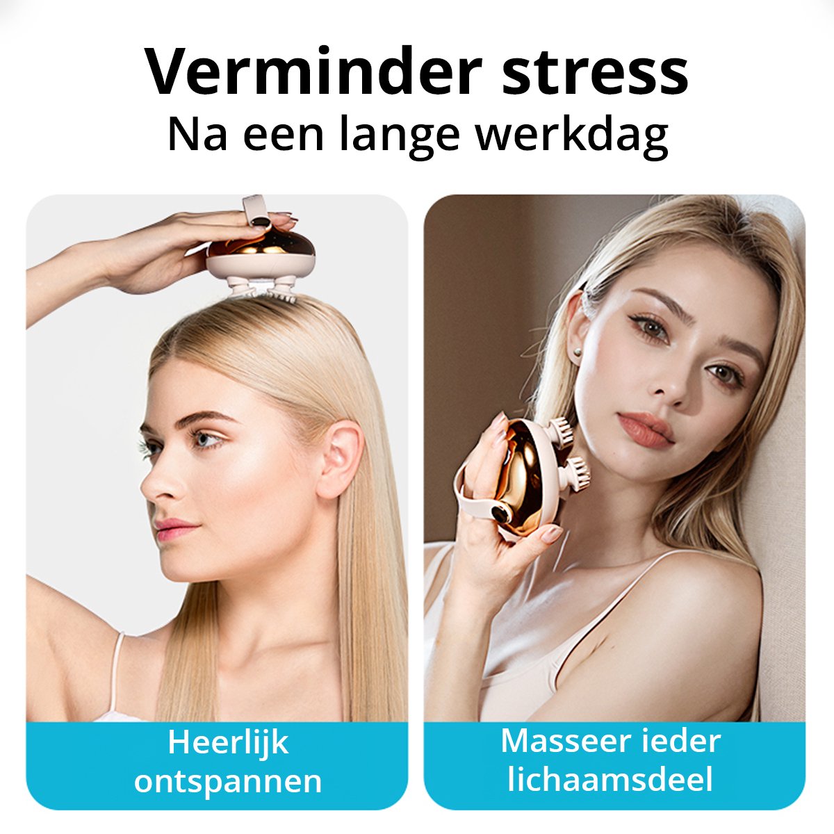 Elektrisch Hoofdmassage Apparaat Goud Scalp Massager - afbeelding 2