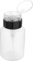 Pompdispenser (mendapomp) - 210 ml - zwart - Ideaal voor vloeistof binnen de pedicure / manicure / nagelspecialiste /schoonheidssalon