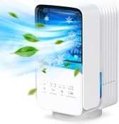 Portable Air Conditioner 4-in-1 Mobile Air Conditioner 120° Oscillation 700ml Mini Air Conditioning 3 Speeds 2 Mist Modes 7 Colorful Lamps Suitable for Home Office