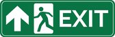 5x 200x75mm | Fire Exit sticker arrow up sticker | Uitgang rechtdoor