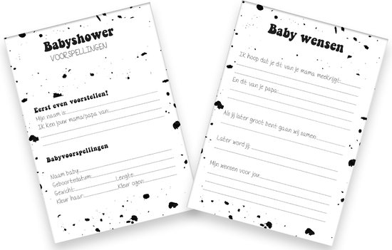 2×20 leuke Babyshowerkaarten