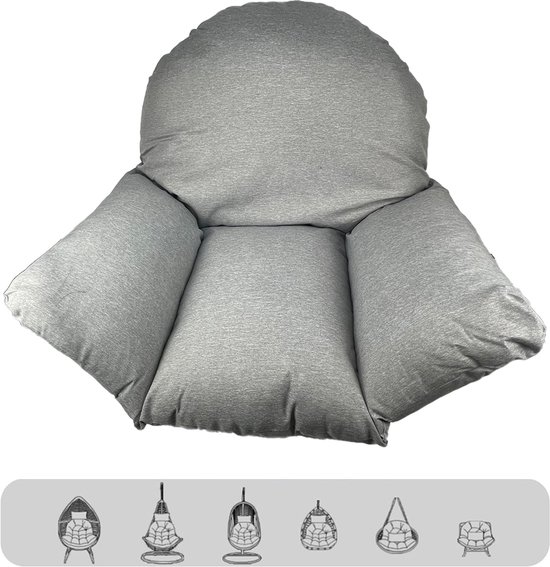 Rijoka Hangstoel Kussen - Rond 90cm | Crème
