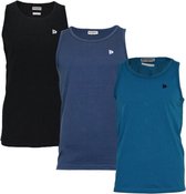 3-Pack Donnay Muscle shirt (589006) - Tanktop - Heren - Black/Navy/Petrol (551) - maat 4XL