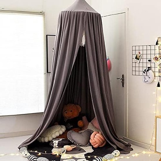 Forhome Bedhemel, kleurrijk muggennet, bedluifel voor meisjeskamer, decoratie voor kinderkamer, babykamer, baldakijn, vierkant, muggennet