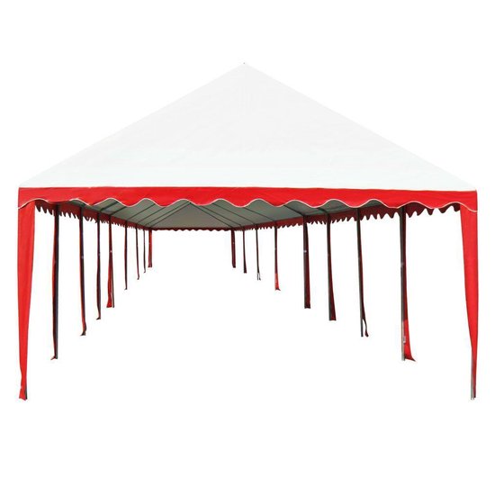bol.com | Partytent Tuin 6x16MTR Rood Wit / Party Tent / Tuin Tent / Tuin  feest tent -...