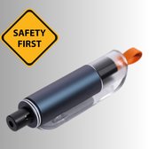 Povex Veiligheidshamer - Noodhamer - Safety Hammer & Gordelsnijder - Noodhamer Auto - Aluminium - Inclusief Testglas en Zelfklevende Houder - Blauw