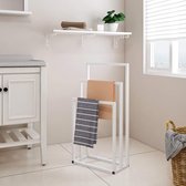 Metalen Vrijstaand Handdoekenrek - 3 Bars Vrijstaande Droogplank Witte Washandjes blanket ladder