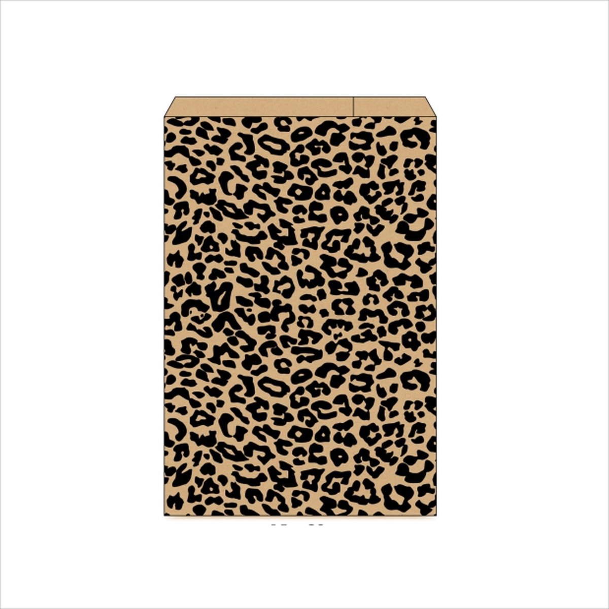 Vlak zakje - Cadeau zakje – Panter print – bruin 11 x 17 cm – 250 stuks