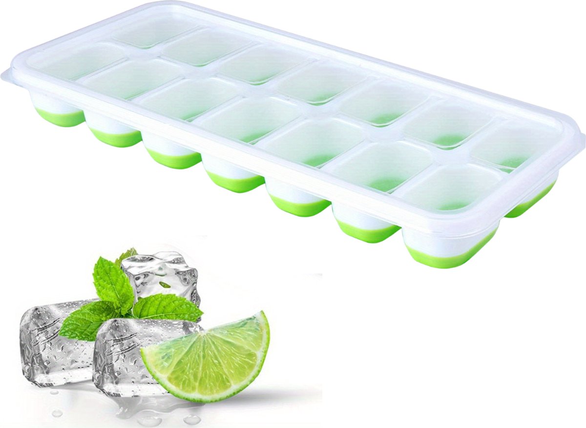 Livano Ijsblokjesvormen Ijsblokjesvorm Ijsblokjesmakers Ijsblokje Whiskey Zomer Met Deksel Groen