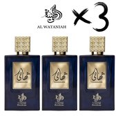 AL WATANIAH 3 X Parfum THAHAANI, 100ml