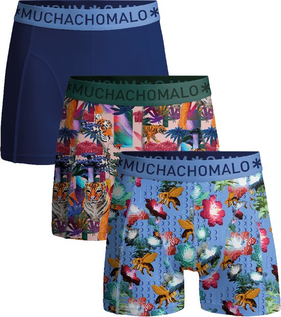 Muchachomalo Heren Boxershorts - 3 Pack - Maat XL - 95% Katoen - Mannen Onderbroek