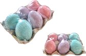 Stoepkrijt eieren 3 verschillende kleuren - 6 in verpakking
